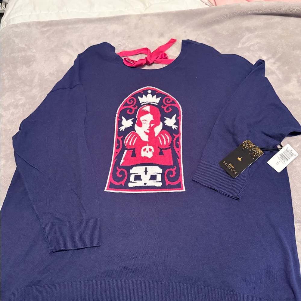 Disney Princess Snow White Blue Knit Sweater